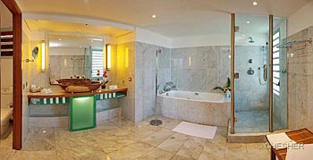 Overwater Bungalow bathroom at L'Escapade Isaland Resort