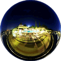 L'Escapade Island Resort Pool at night